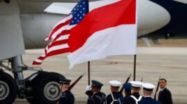 Bendera negara Amerika Serikat dan Indonesia. (Instagram.com/@prabowo)