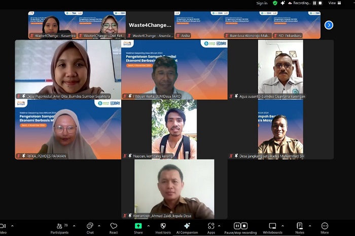 BRI Gelar Pelatihan Optimalisasi Pengelolaan Sampah Bernilai Ekonomi Berbasis Masyarakat. (Dok. Bank BRI)