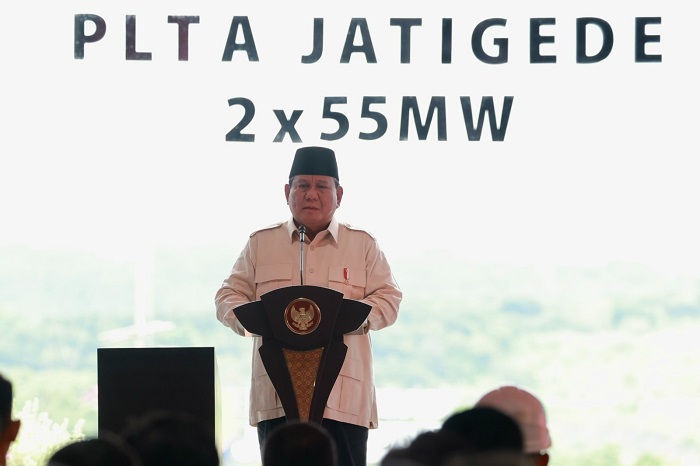 Presiden RI Prabowo Subianto saat meresmikan 37 proyek ketenagalistrikan nasional yang tersebar di 18 provinsi. (Dok. Tim Media Prabowo)