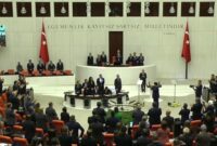 Presiden Prabowo Subianto saat berpidato di depan Parlemen Turki di Ankara. (Dok. Tim Media Prabowo)