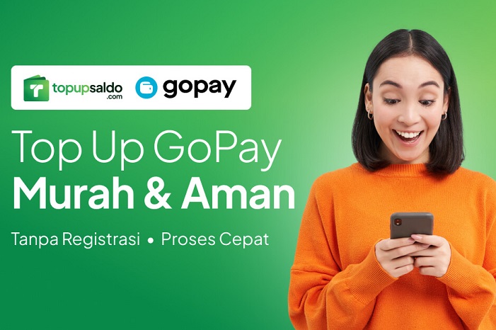 Top up GoPay lewat website bisa kamu lakukan melalui topupsaldo.com (Dok. Topupsaldo.com )
